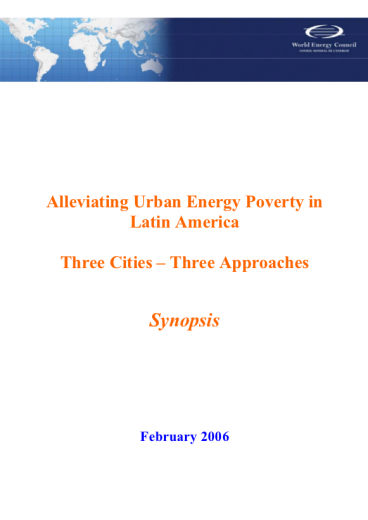 Alleviating Urban Energy Poverty in Latin America