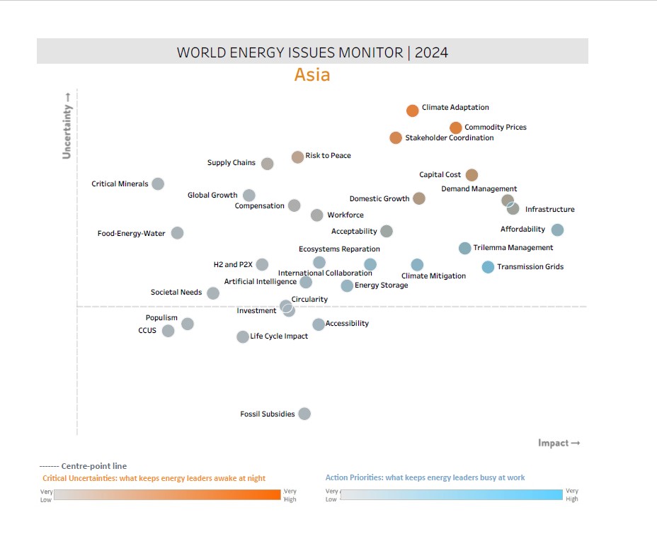 asia, world energy issues monitor, critical uncertainties and action priorities