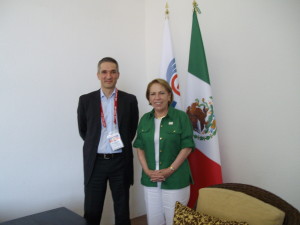 Christoph Frei and Georgina Kessel, Secretary of Energy for Mexico