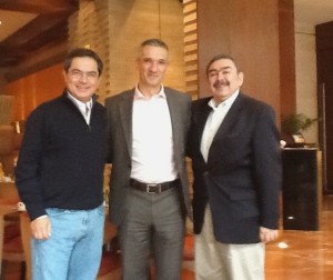From left: José Antonio Vargas Lleras, Christoph Frei, and Javier Genaro Gutiérrez Pemberty, President of Ecopetrol