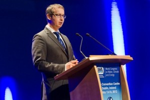 Einari Kisel speaking at the World Congress on Water, Climate and Energy. Photo credit: Nick Hillis/IWA.