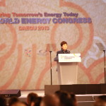 President Park Geun-hye speaking at the World Energy Council IMG_8516