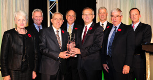 From left to right: Marie-Jose Nadeau; Colin Andersen; Hon. Bob Chiarelli; David Williams; Anthony Haines; Bob Hamilton; Graham Campbell; Jim Hinds