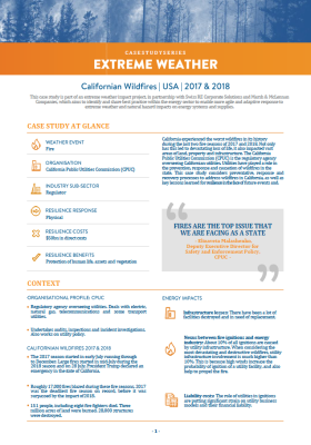 Californian Wildfires Extreme Weather Case Study
