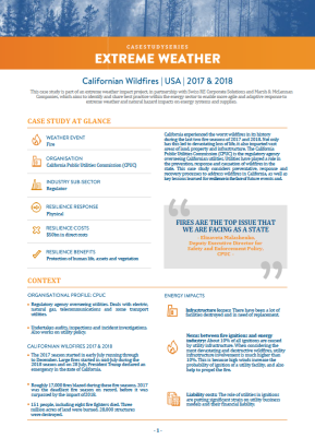 Californian Wildfires Extreme Weather Case Study