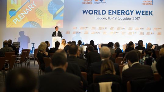 Council Chair, Younghoon David Kim, addresses Energy Trilemma plenary at World Energy Week