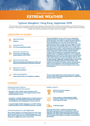 Typhoon Mangkhut Extreme Weather Case Study