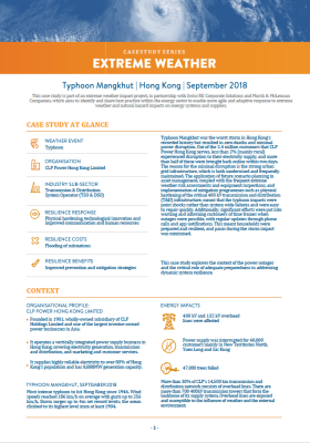 Typhoon Mangkhut Extreme Weather Case Study