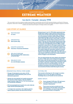 Ice Storm Canada Extreme Weather Case Study