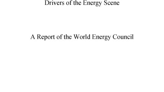 Drivers of the Energy Scene