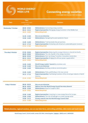World Energy Week LIVE at-a-glance