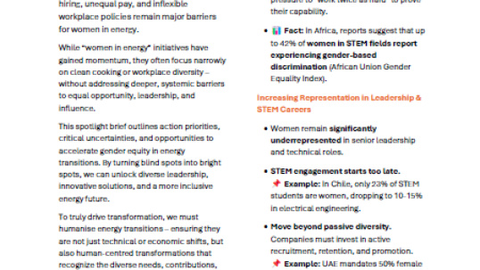 Women in Energy: A Call for Inclusive Energy Transitions