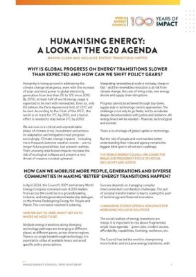 Humanising Energy: A look at the G20 Agenda