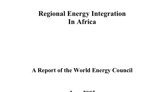 Regional Energy Integration in Africa