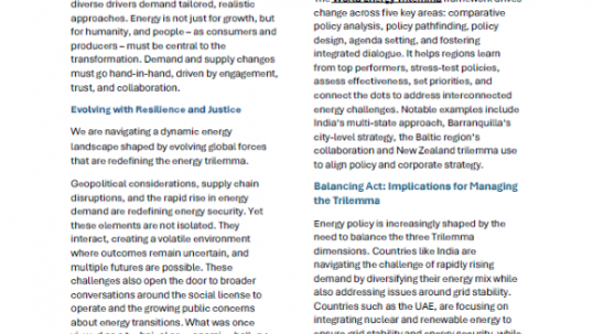 Evolving with Resilience and Justice: A World Energy Council Executive Dialogue