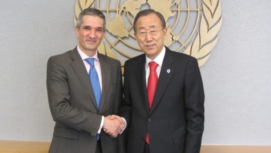Christoph Frei meets with Ban Ki-moon, UN Secretary General