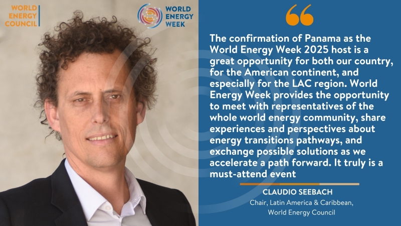 Claudio Seebach, Executive Chairman of Generadoras de Chile, the business association of Chilean electricity generators, and the World Energy Council Vice Chair for Latin America and the Caribbean