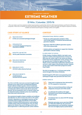 El Niño Colombia Extreme Weather Case Study 