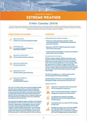 El Niño Colombia Extreme Weather Case Study