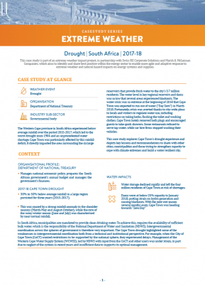 Drought South Africa Extreme Weather Case Study