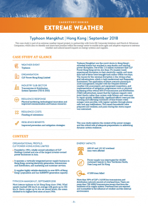 Typhoon Mangkhut Extreme Weather Case Study
