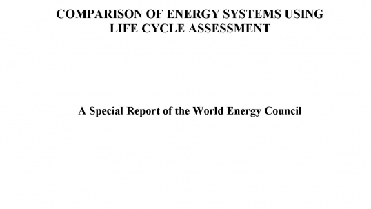 Comparison of Energy Systems using Life Cycle Assessment