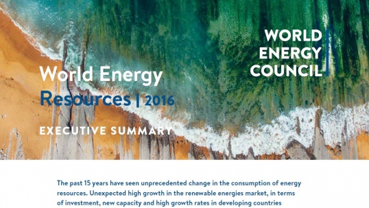 World Energy Resources Report : Increase in renewables has led to an unprecedented change in energy supply