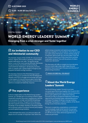 World Energy Leaders Summit World Energy Council