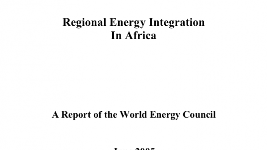 Regional Energy Integration in Africa