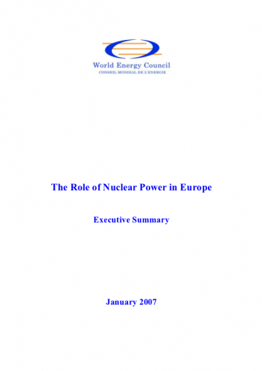 The Role of Nuclear Power in Europe